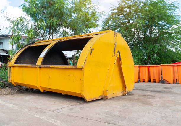 yellow dumpster