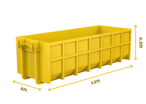 12 yard dumpster rental bin in Edmonton for household junk removal and small renovation projects